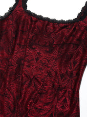 Vintage Caché Red Velvet Top